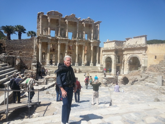 Ron at the Library in Ancient Ephesus, April 2014